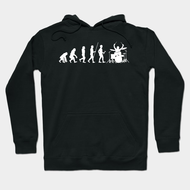 Human Evolution Drummer design Hoodie by theodoros20